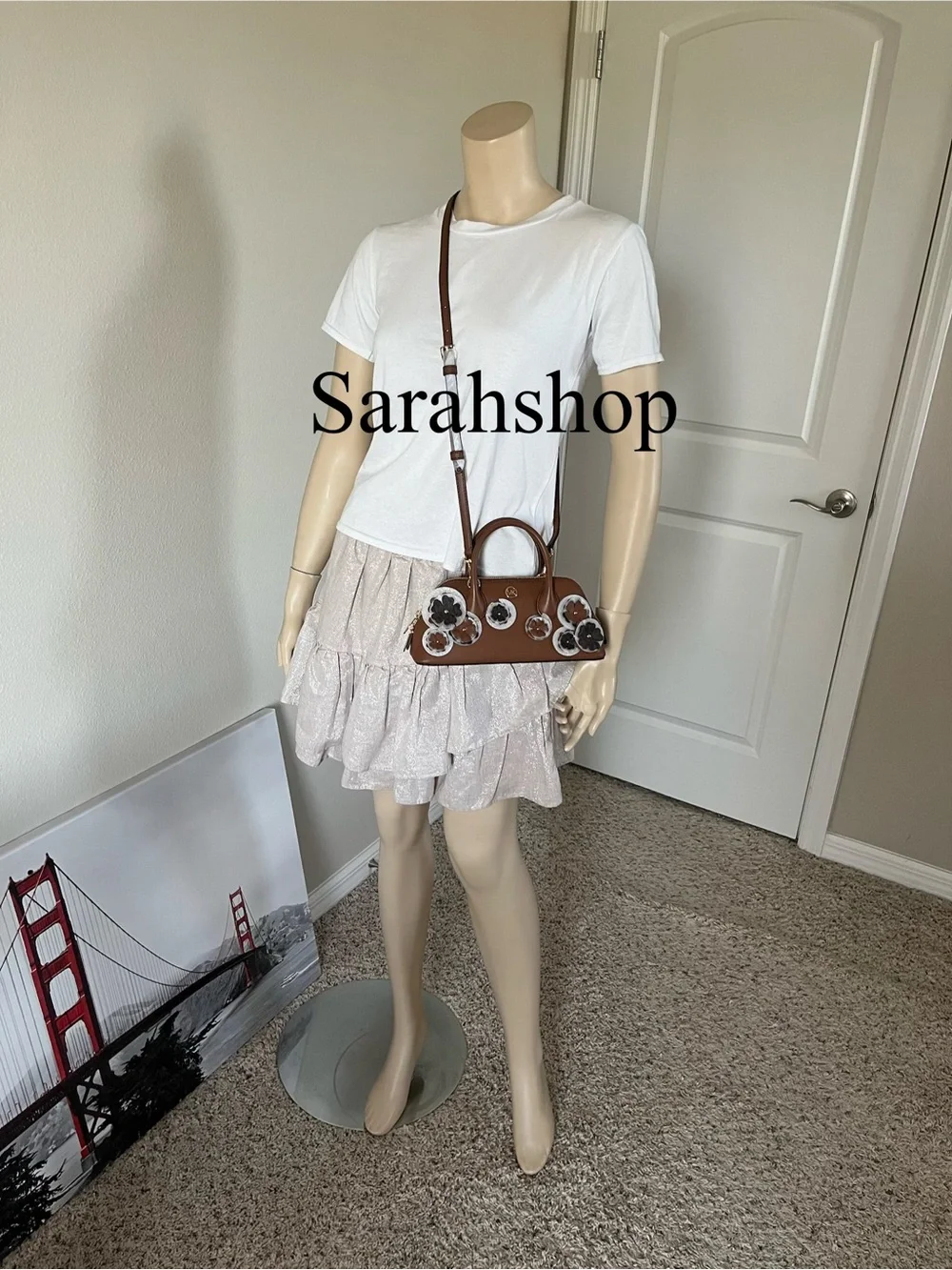 🌼Michael Kors Petra Small Floral Embellished Crossbody Bag
